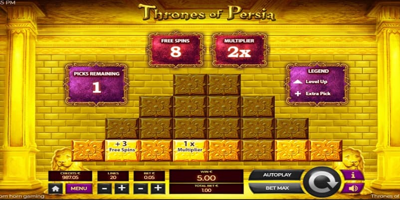 Thrones Of Persiaのミニゲーム画面