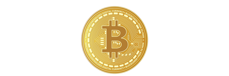 コインにビットコインのロゴ画像