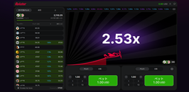 Aviatorのプレイ画面